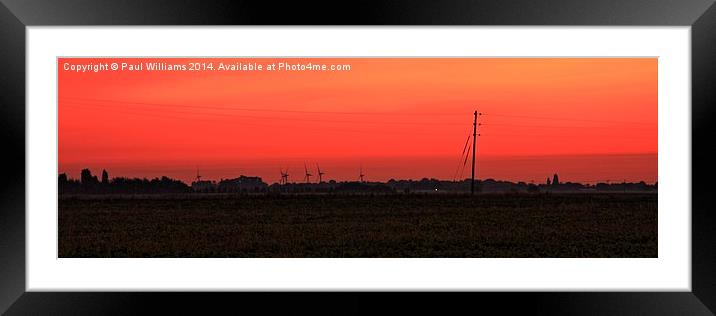 Lincolnshire Dawn Framed Mounted Print by Paul Williams