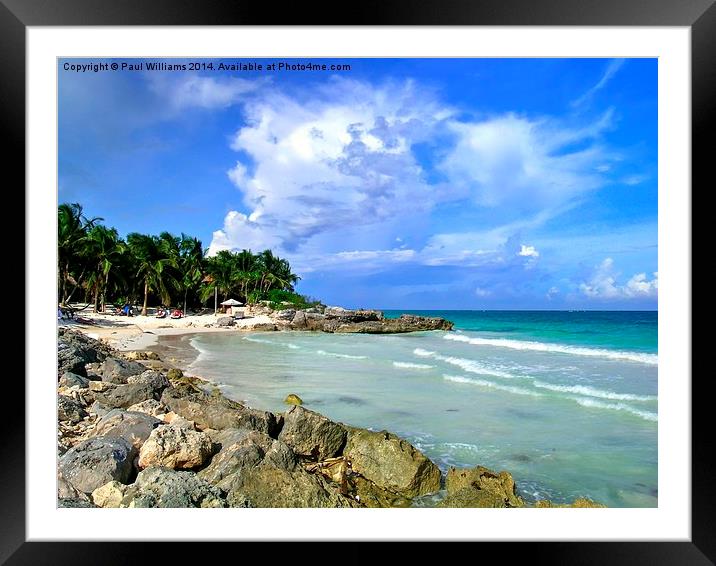 Blue Sky Over the Caribbean Framed Mounted Print by Paul Williams