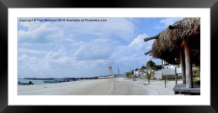 Puerto Morelos Lighthouse Framed Mounted Print by Paul Williams