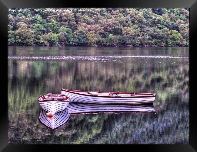 Boats and Reflections Framed Print by Paul Williams