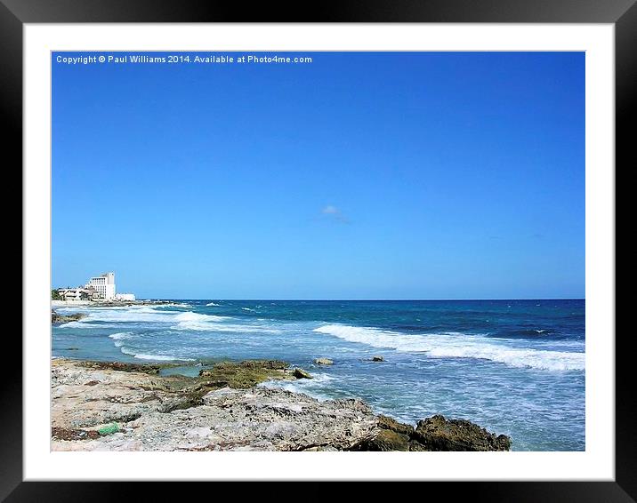 East Shore, Isla Mujeres Framed Mounted Print by Paul Williams