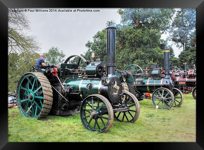 Aveling Stream Tractor Framed Print by Paul Williams