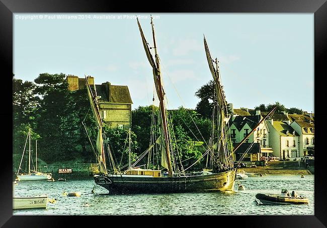 The Lugger ´Corentin´ Framed Print by Paul Williams