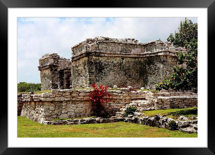 Mayan Ruins at Tulum Framed Mounted Print by Paul Williams