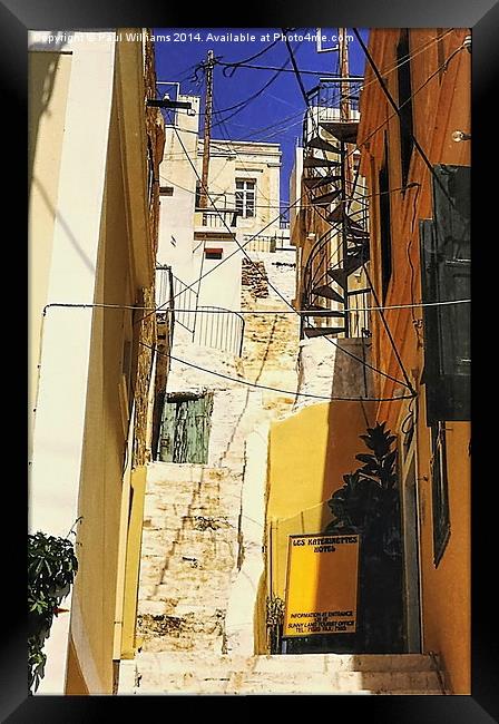 Les Katerinettes Hotel, Symi Framed Print by Paul Williams