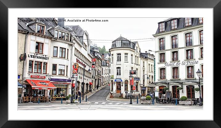 Street Scene in Bouillon Framed Mounted Print by Paul Williams