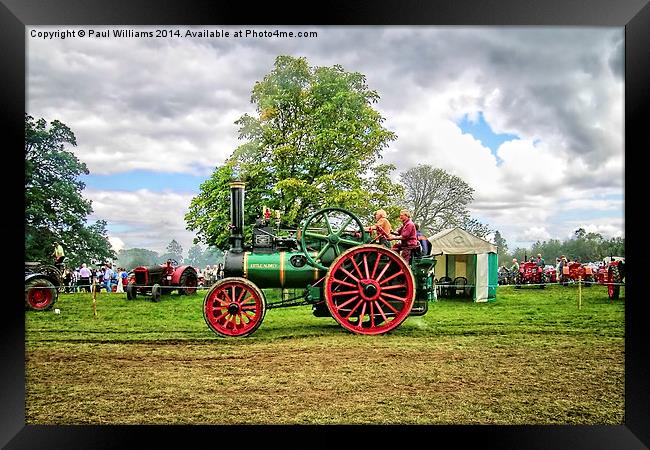 Steam Tractor Trials Framed Print by Paul Williams