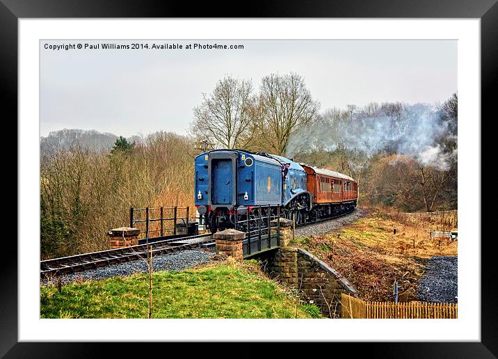 Train in a Landscape Framed Mounted Print by Paul Williams