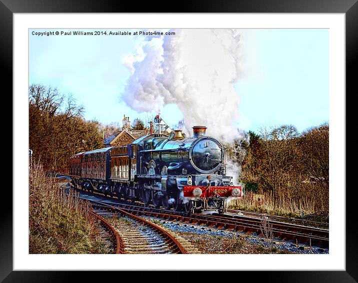 Morning Steam Train Framed Mounted Print by Paul Williams