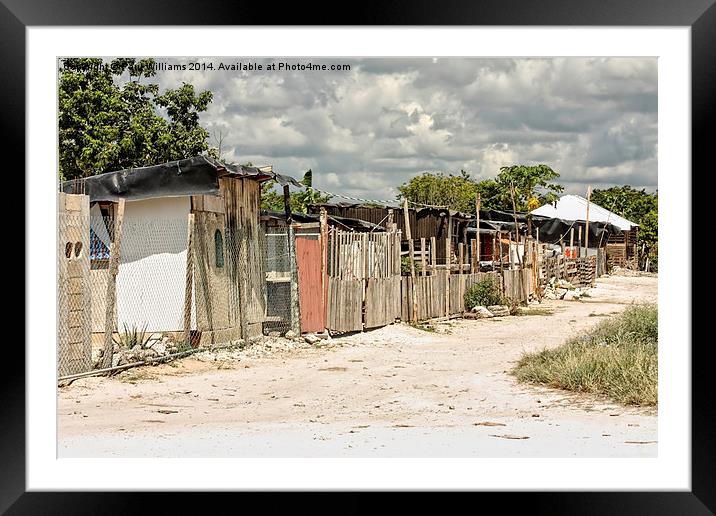 Shanty Housing Framed Mounted Print by Paul Williams
