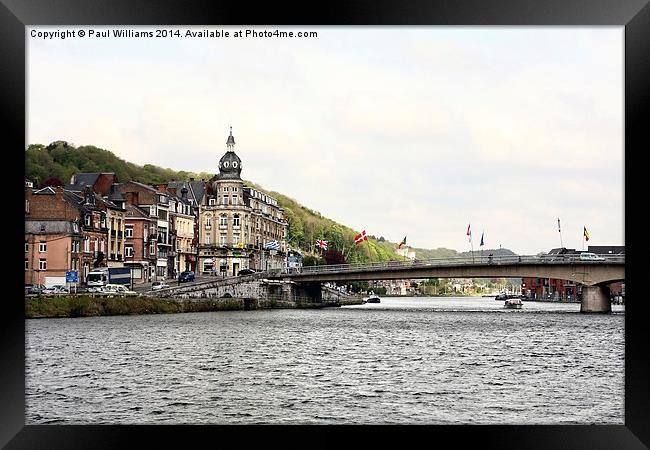  The Charles DeGaulle Bridge at Dinant Framed Print by Paul Williams