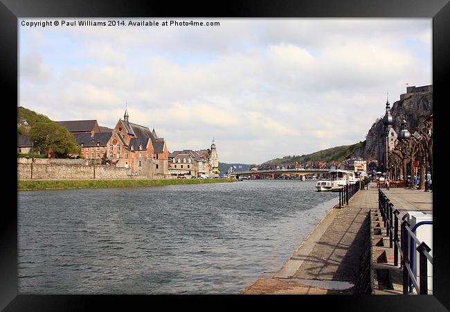  The River Meuse at Dinant Framed Print by Paul Williams