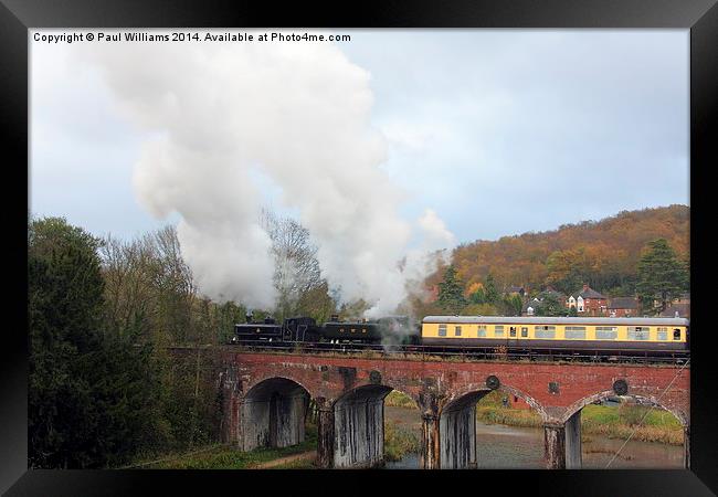  Steam Locos on Coalbrookdale Viaduct Framed Print by Paul Williams