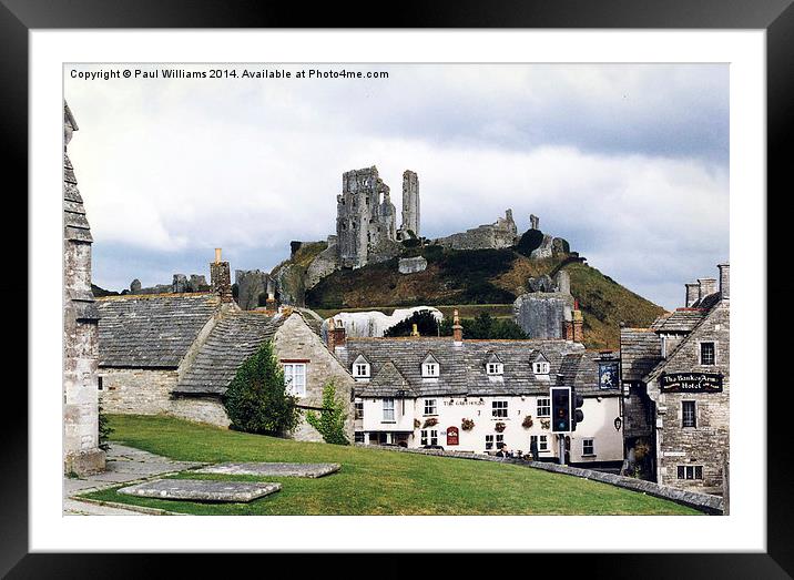  Corfe Castle Framed Mounted Print by Paul Williams