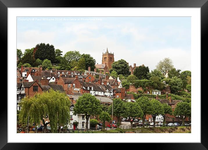 St Leonards Church Bridgnorth from Low Town  Framed Mounted Print by Paul Williams