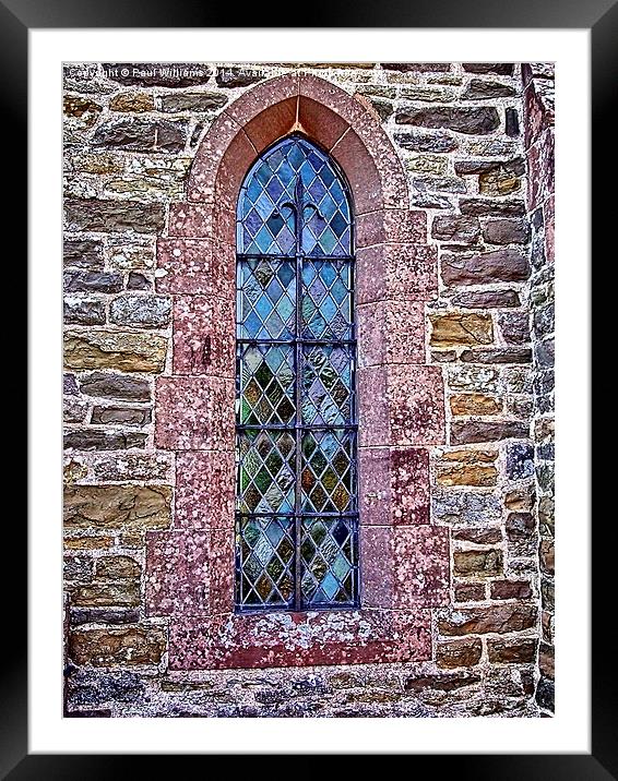 Leaded Church Window Framed Mounted Print by Paul Williams