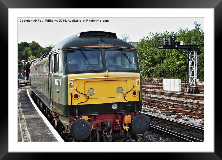 Class 47 at Bristol Temple Meads Framed Mounted Print by Paul Williams
