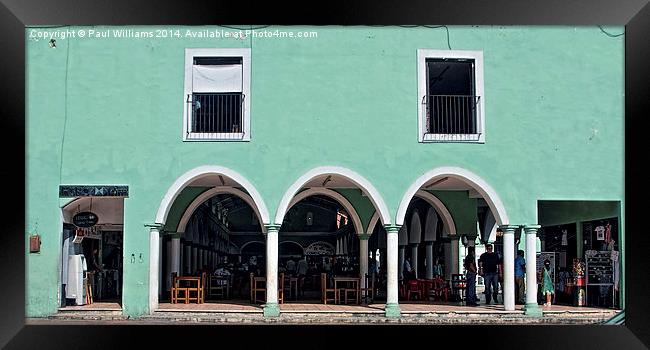 Fast Food Mall in Valladolid Framed Print by Paul Williams
