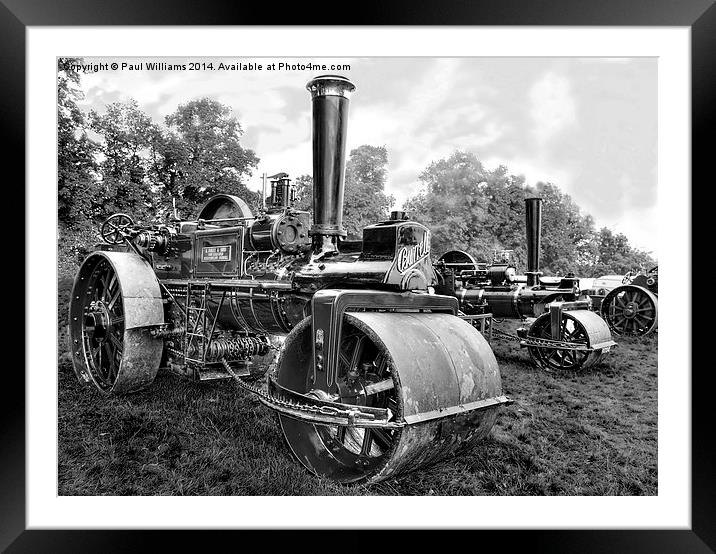  Burrells Steam Road Roller Framed Mounted Print by Paul Williams