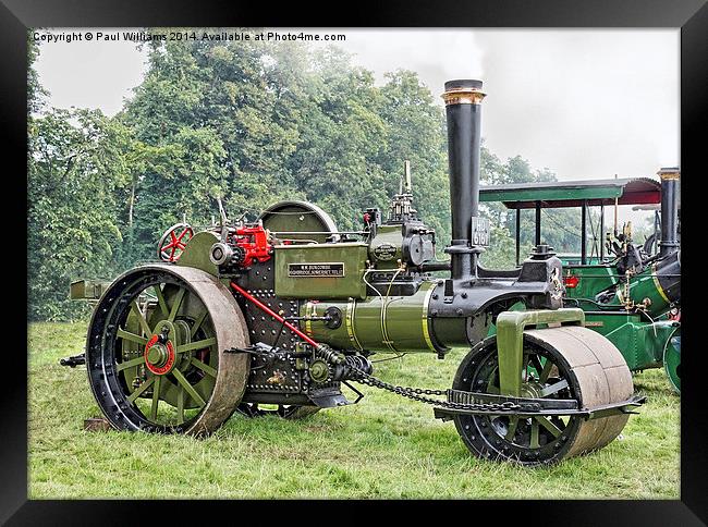 Steam Road Roller at Onslow  Framed Print by Paul Williams