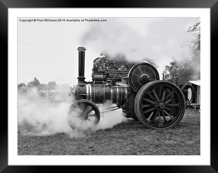  Steam Tractor at Onlow Park Framed Mounted Print by Paul Williams