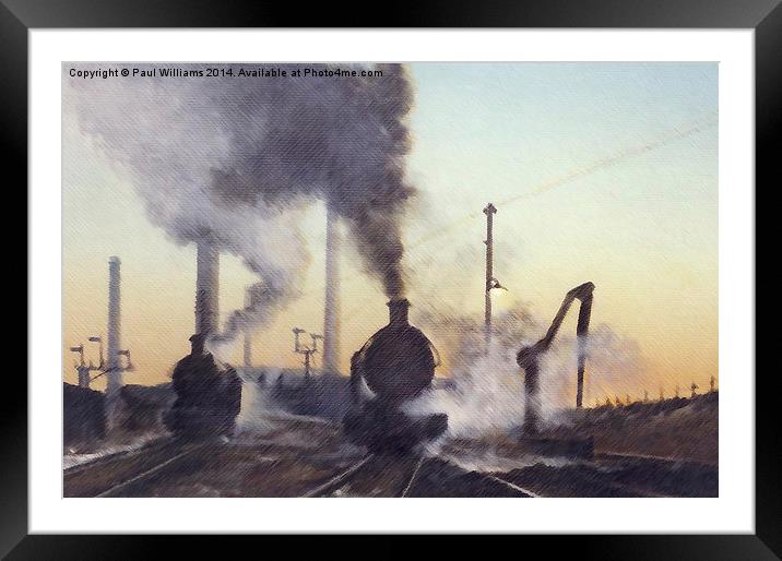  Dawn Steam Framed Mounted Print by Paul Williams