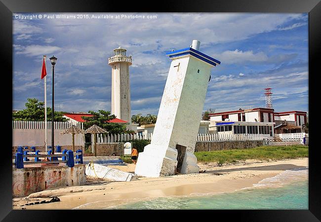 Puerto Morelos Lighthouses Framed Print by Paul Williams
