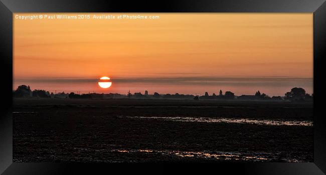  Dawn in the Lincolnshire Fens Framed Print by Paul Williams