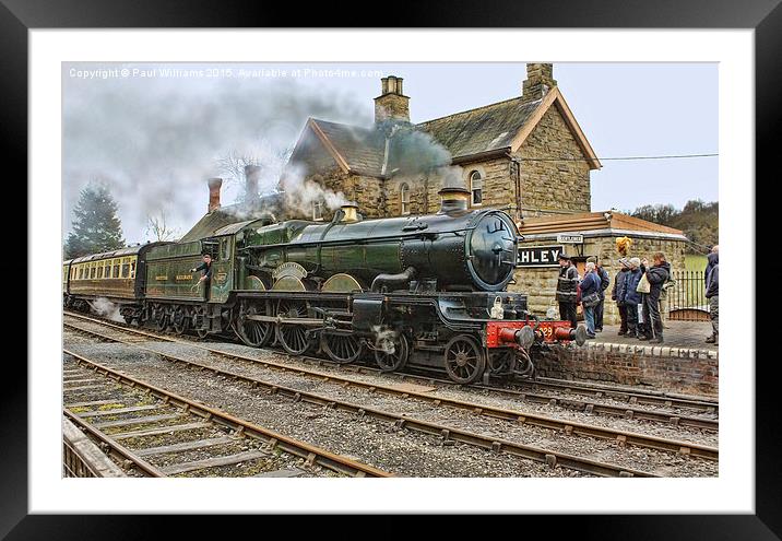  GWR "Nunney Castle" at Highley Framed Mounted Print by Paul Williams