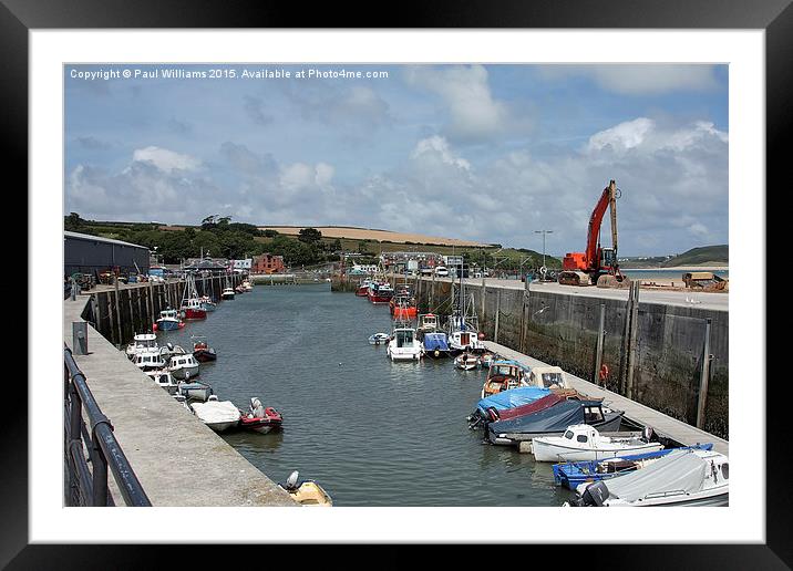Padstow Harbour Framed Mounted Print by Paul Williams
