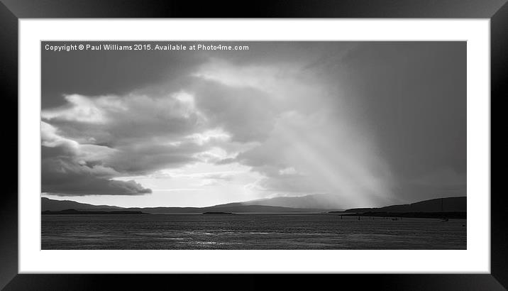 Sunbeams over Admucknish Bay  Framed Mounted Print by Paul Williams