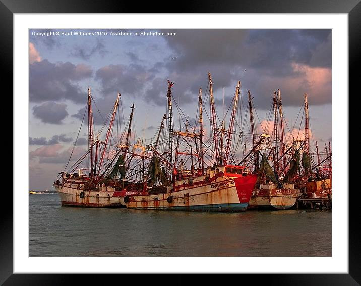 Deep Sea Fishing Boats  Framed Mounted Print by Paul Williams