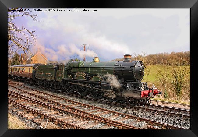  Train Leaving Highley Framed Print by Paul Williams
