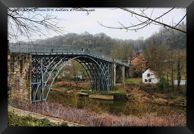 The Iron Bridge in Winter  Framed Print by Paul Williams