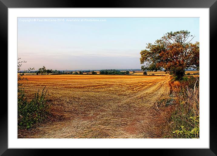  Harvested Fields at Dusk Framed Mounted Print by Paul Williams