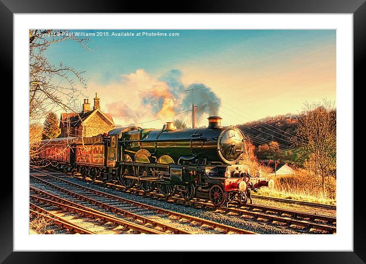 Sunrise Steam  Framed Mounted Print by Paul Williams