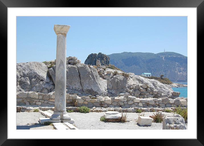 Greek Ruins Framed Mounted Print by Sarah Griffiths