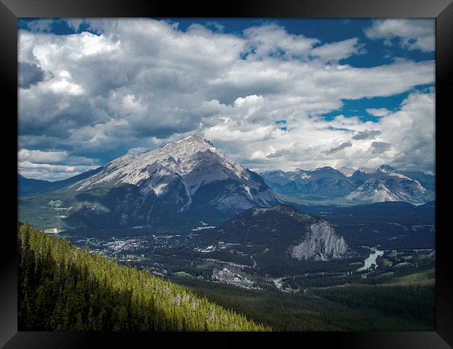 Sulphur Mountain Canadian Rockies Framed Print by Chris Curry