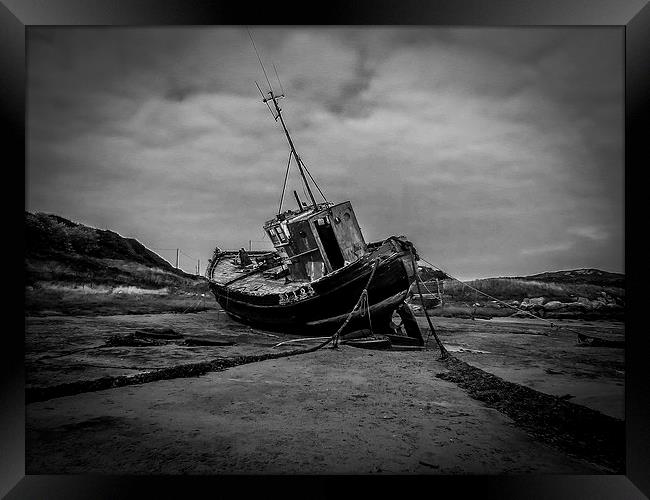  Old Boat Cruit Island Kincasslagh Donegal Ireland Framed Print by Chris Curry