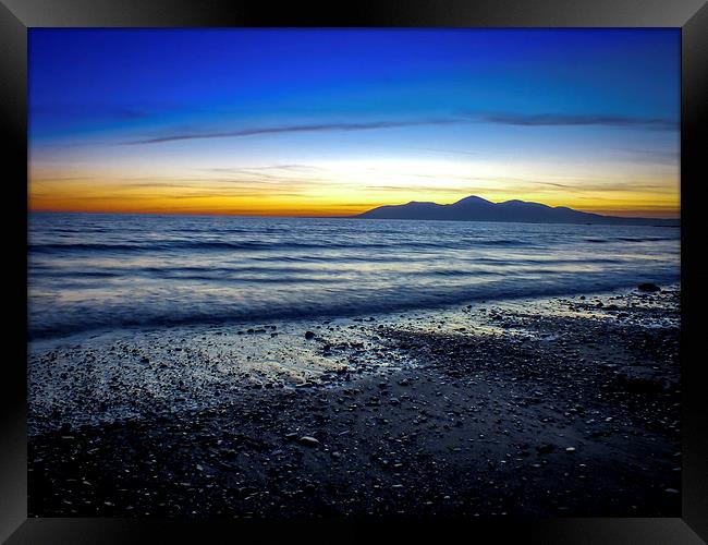 Ireland Seascape - Mountains of Mourne Minerstown Framed Print by Chris Curry