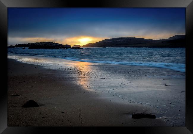  Ireland Cruit Island, Kincasslagh Donegal Sunset Framed Print by Chris Curry