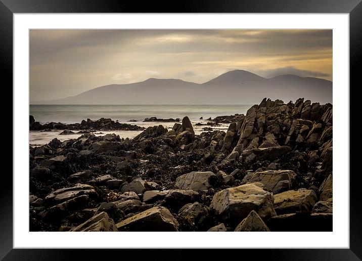 Mourne Mountains View St John's Point N.Ireland Framed Mounted Print by Chris Curry