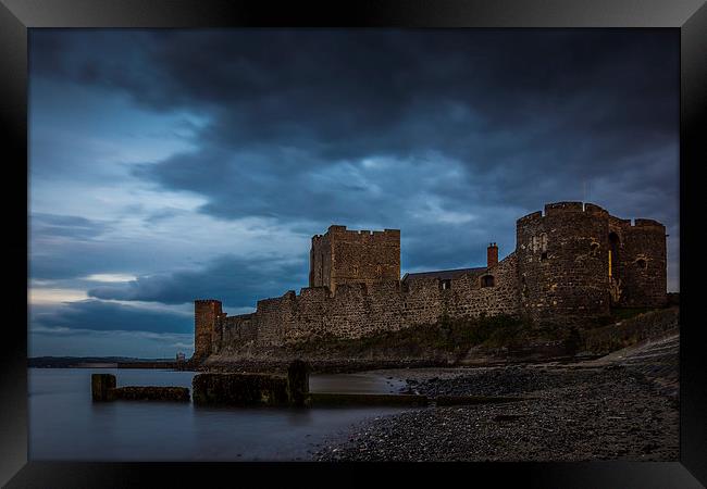 Carrickfergus Castle Nightfall N.Ireland Framed Print by Chris Curry