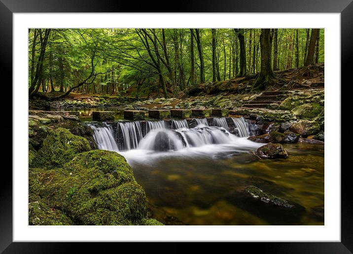  Stepping Stones Tollymore Forest Mournes Ireland Framed Mounted Print by Chris Curry