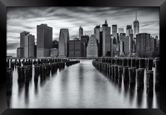 A New York Minute - Manhattan NYC Skyline Framed Print by Chris Curry