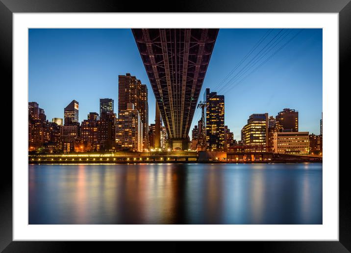 59th Street Bridge Midtown Mahattan New York City Framed Mounted Print by Chris Curry