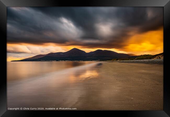 Murlough Beach Mourne Mountains County Down Northern Ireland Framed Print by Chris Curry