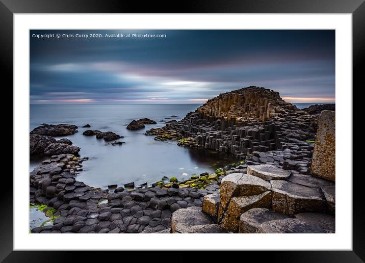 Giants Causeway County Antrim Causeway Coast North Framed Mounted Print by Chris Curry