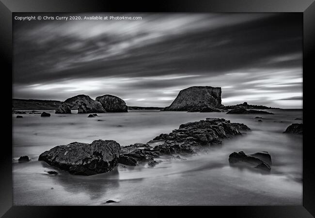 Elephant Rock Ballintoy County Antrim Coast Northe Framed Print by Chris Curry