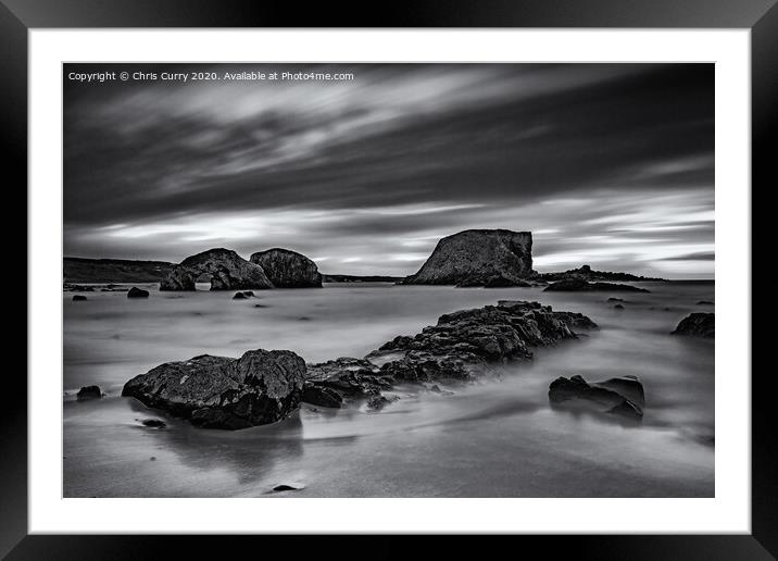 Elephant Rock Ballintoy County Antrim Coast Northe Framed Mounted Print by Chris Curry